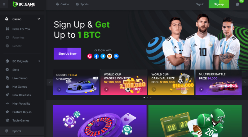 Experience Exciting Games at BCGame Casino